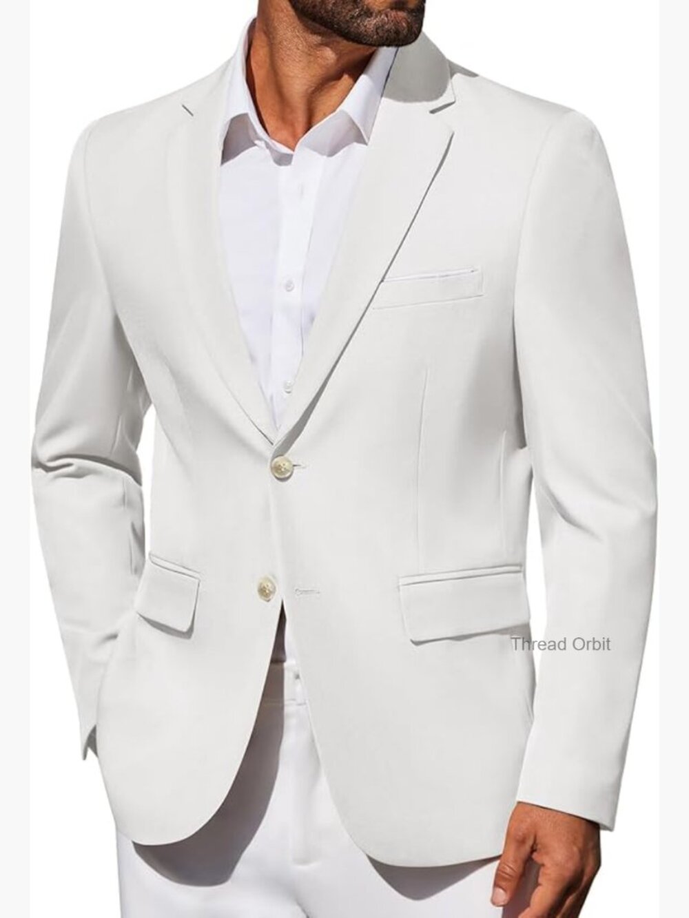 Men's Slim Fit Two Button Blazer Business Suit Jacket Sport Coat